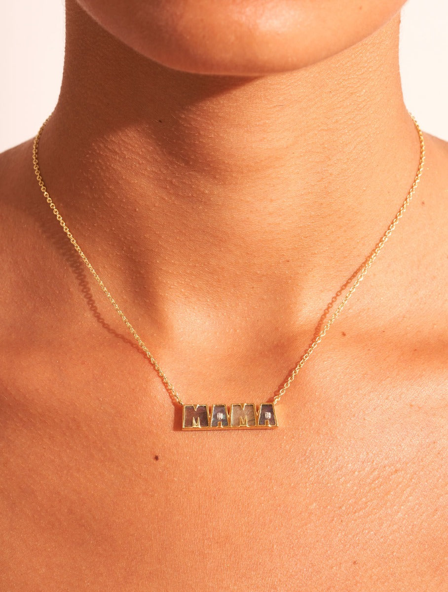 Mama Necklace - Labradorite - alternate view