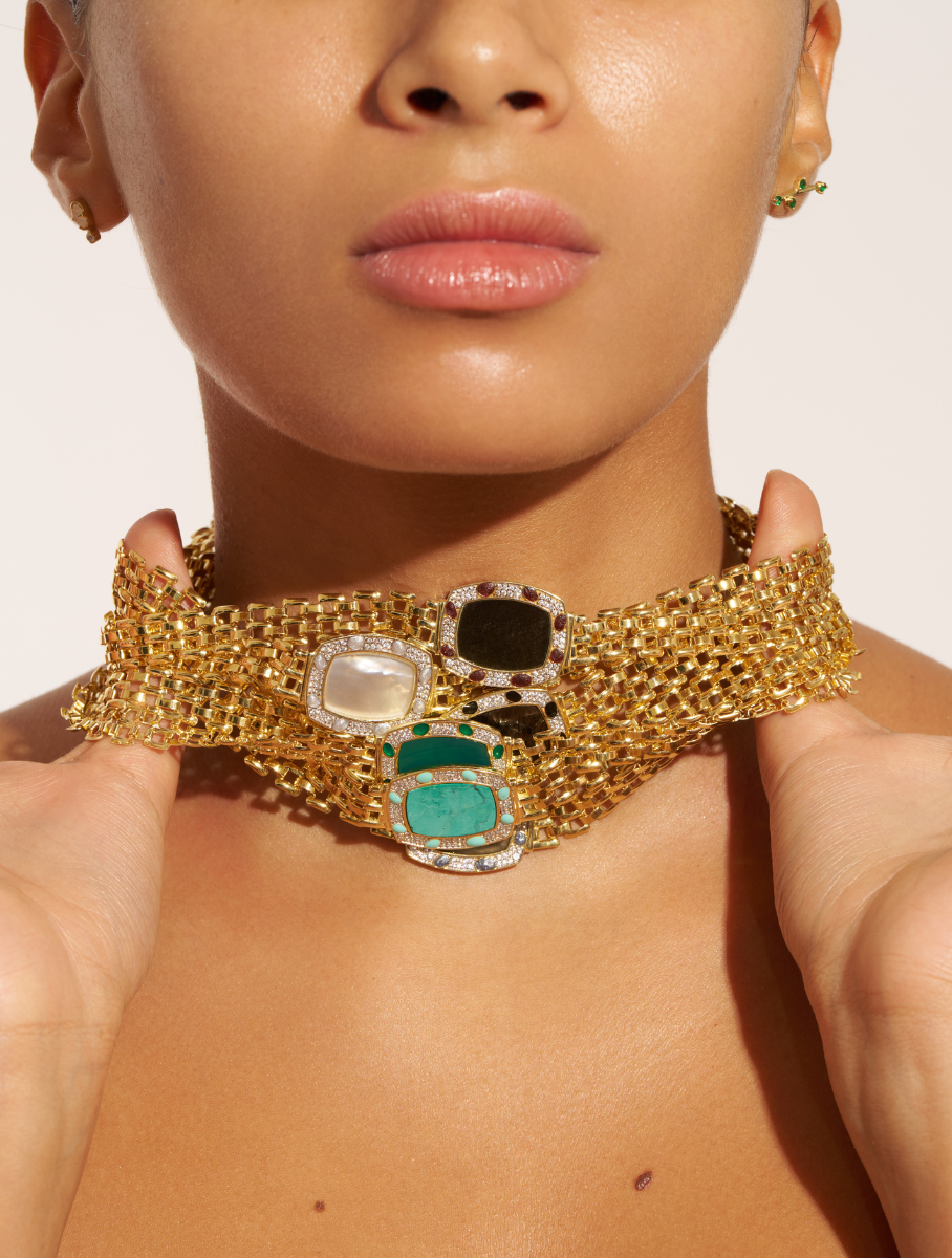 Ranee Necklace - Turquoise - detail view