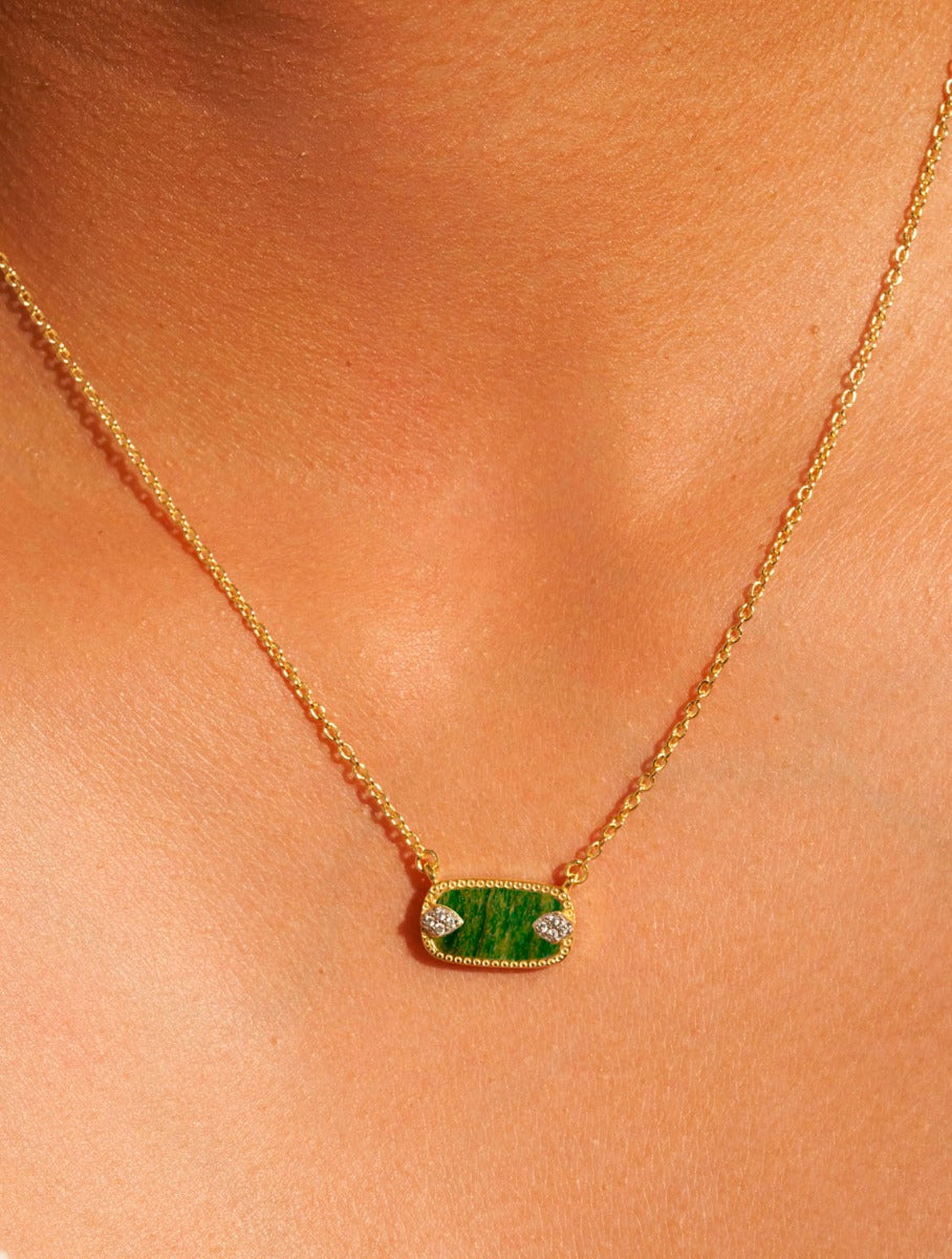 Sangha Necklace - Aventurine - alternate view