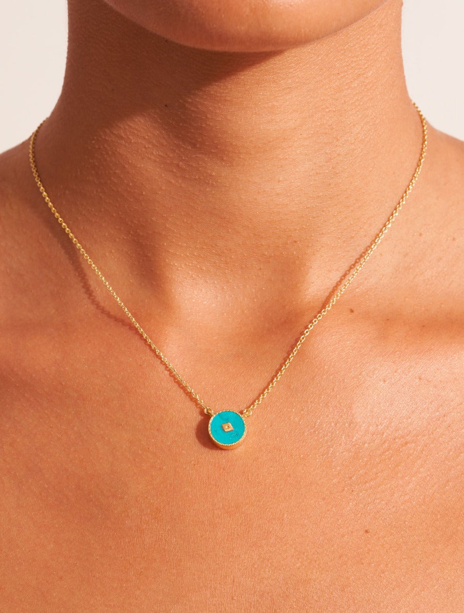 Sanja Necklace - Turquoise - alternate view