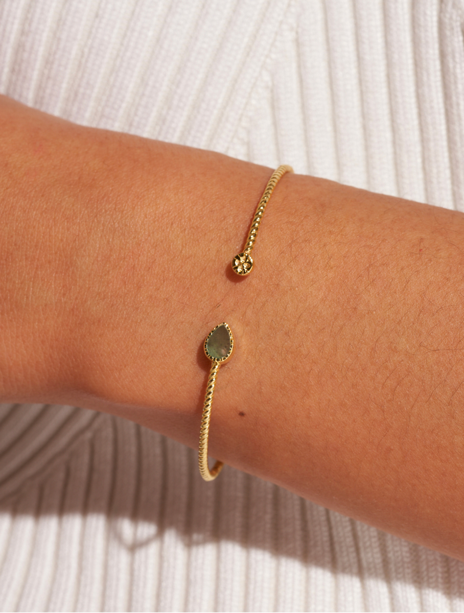 Bali Bangle - Labradorite - alternate view