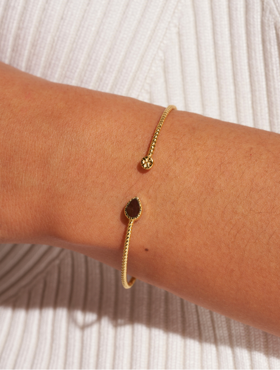 Bali Bangle - Textured Onyx - alternate view
