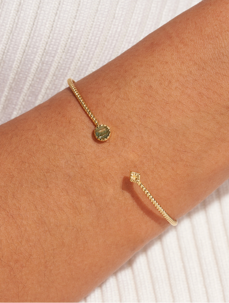Livy Bangle - Labradorite - alternate view