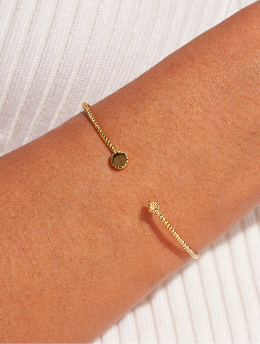 Livy Bangle - Pyrite - alternate view