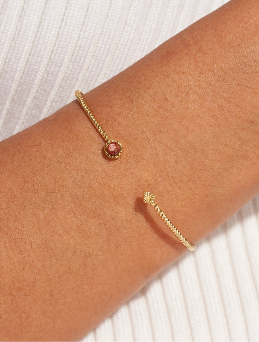 Livy Bangle - Quartz Fraise - alternate view
