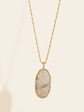 Belize Long Necklace - Labradorite - front view