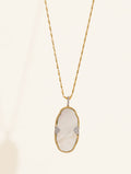Belize Long Necklace - Mother-of-pearl - front view