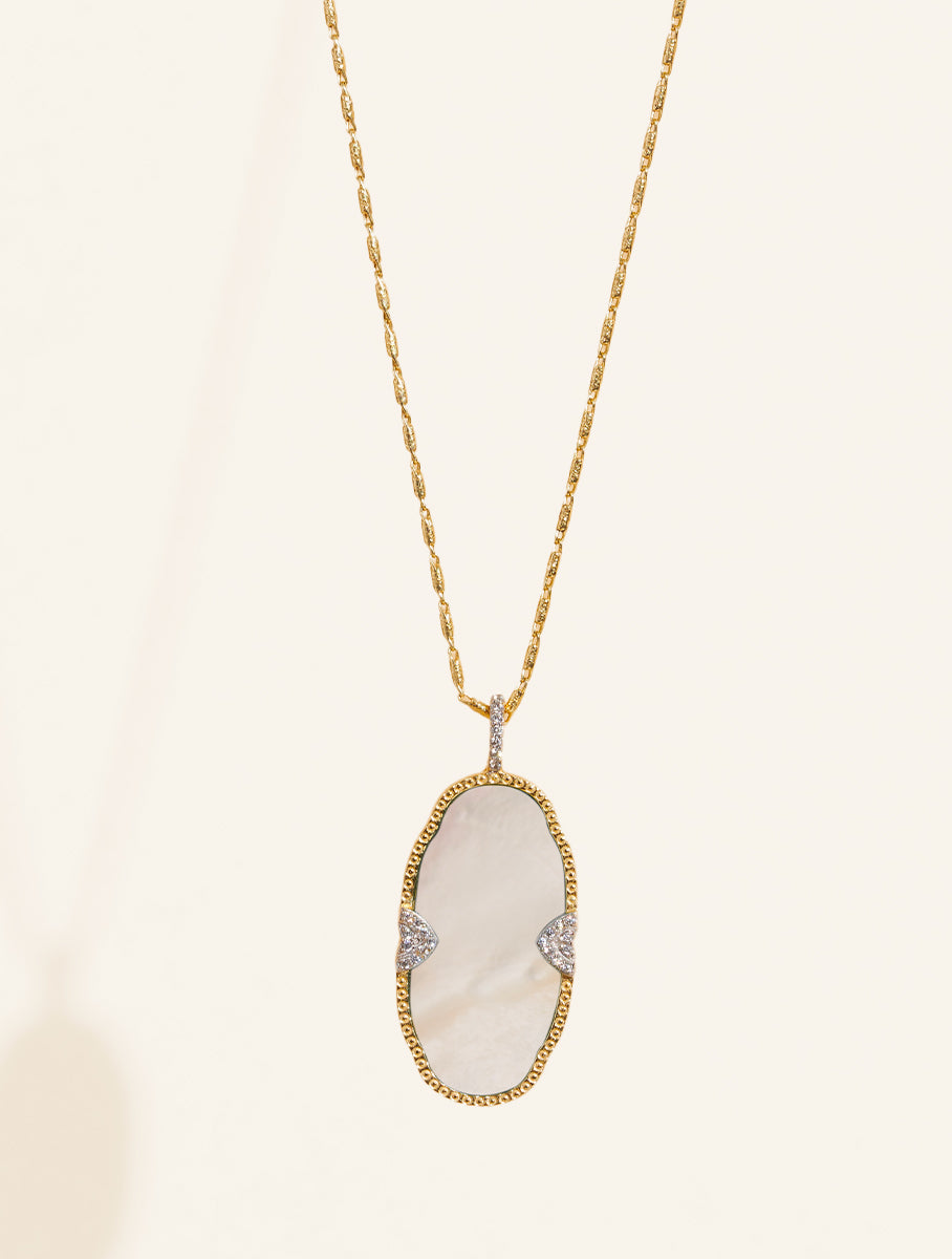 Belize Long Necklace - Mother-of-pearl - front view