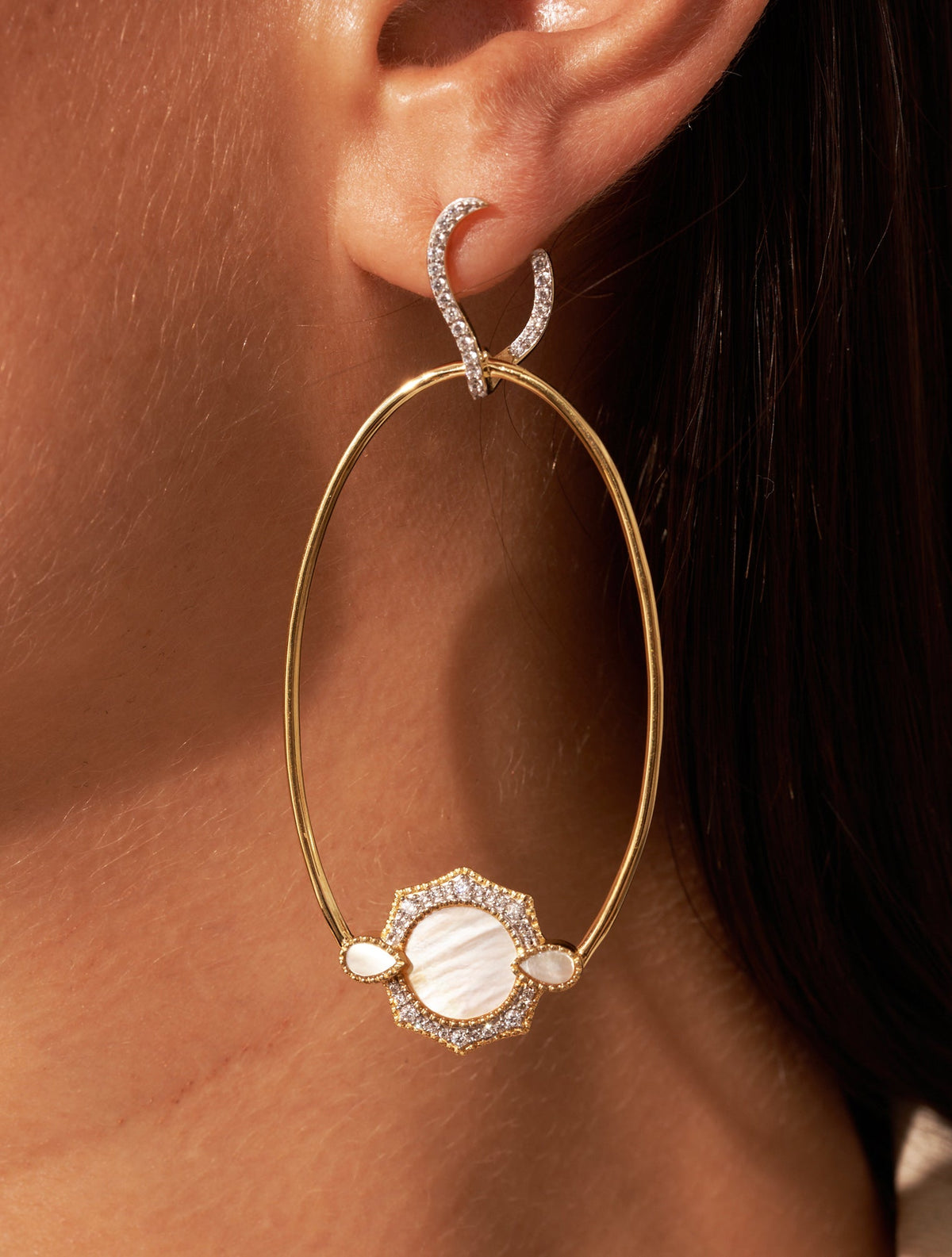 Janih Earrings - Mother-of-pearl - alternate view