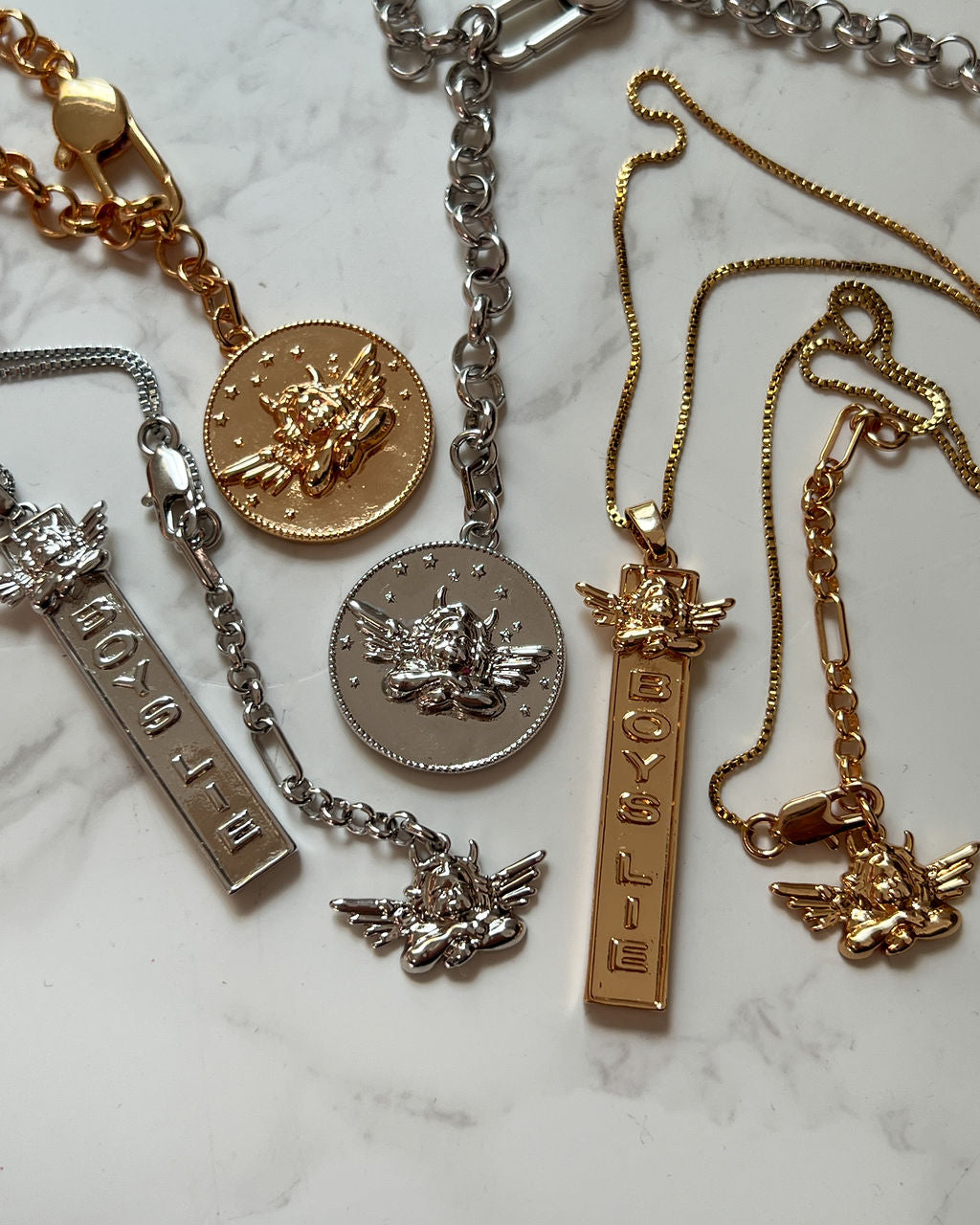 Julie Charm Necklace — detail view