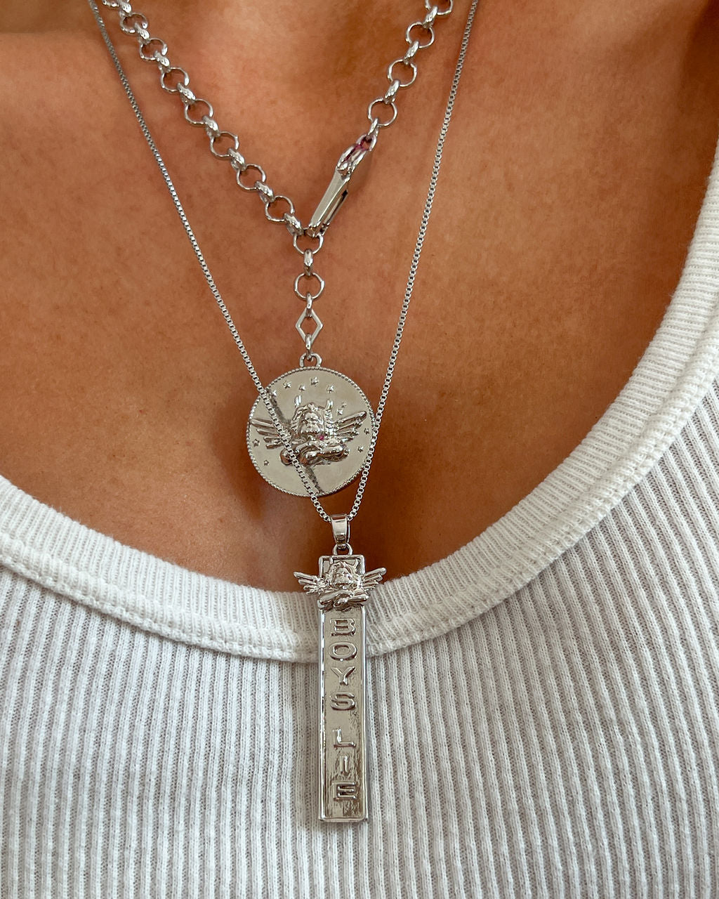Julie Charm Necklace — alternate angle 2
