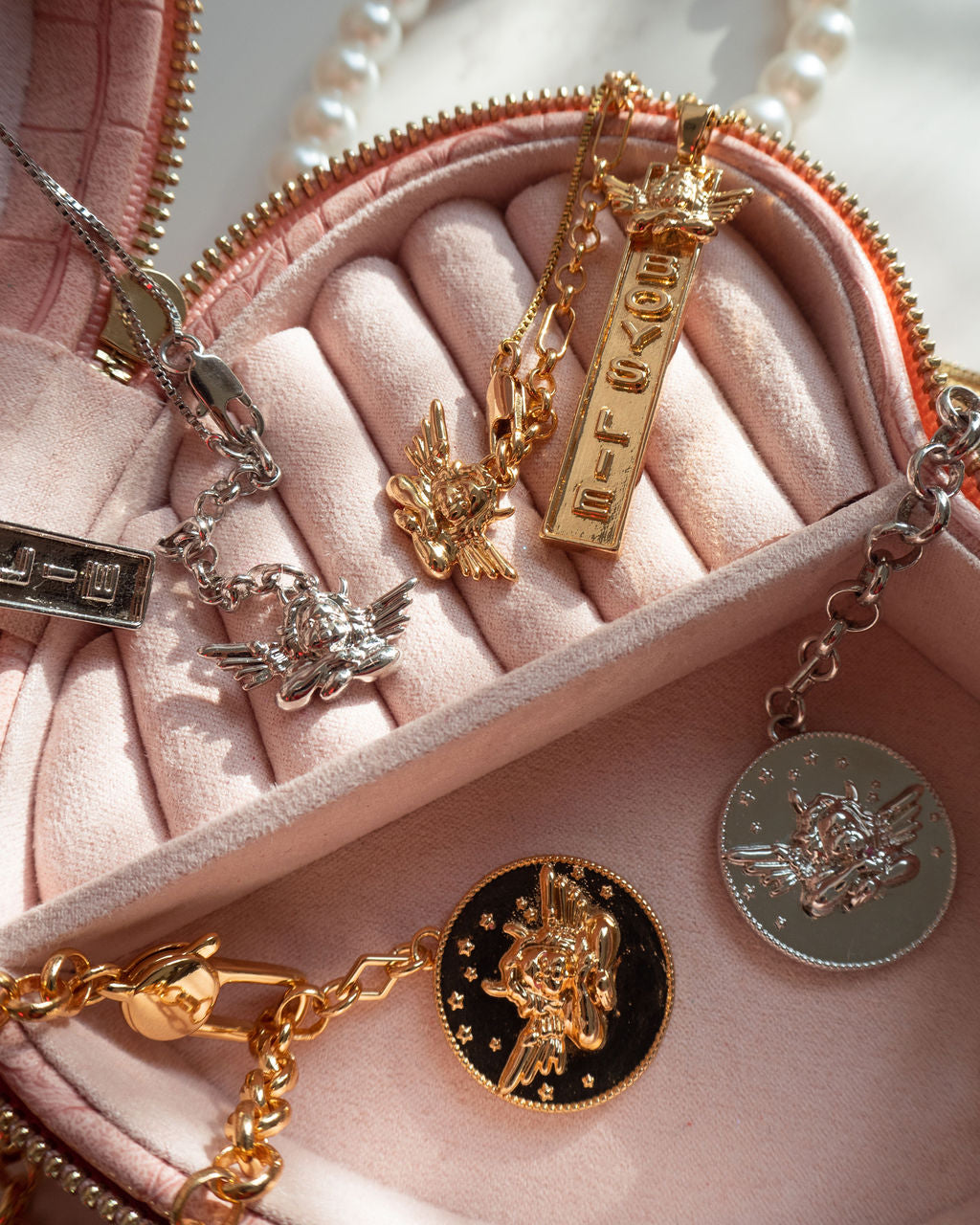 Boys Lie Heart Jewelry Case — another angle
