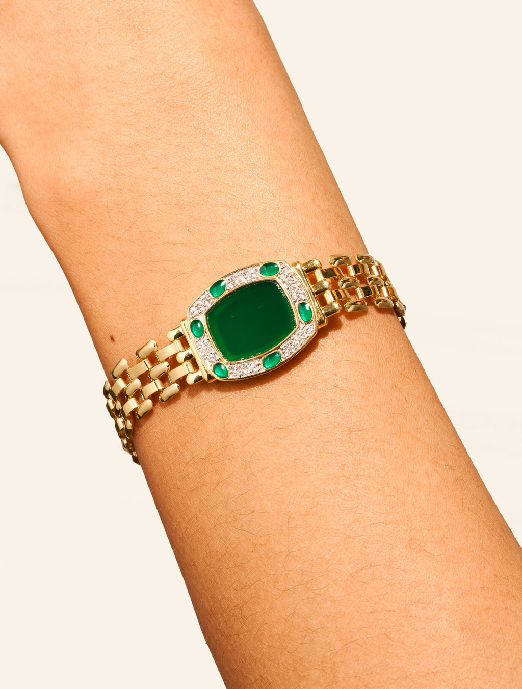 Ranee Bracelet - Green Onyx - alternate view