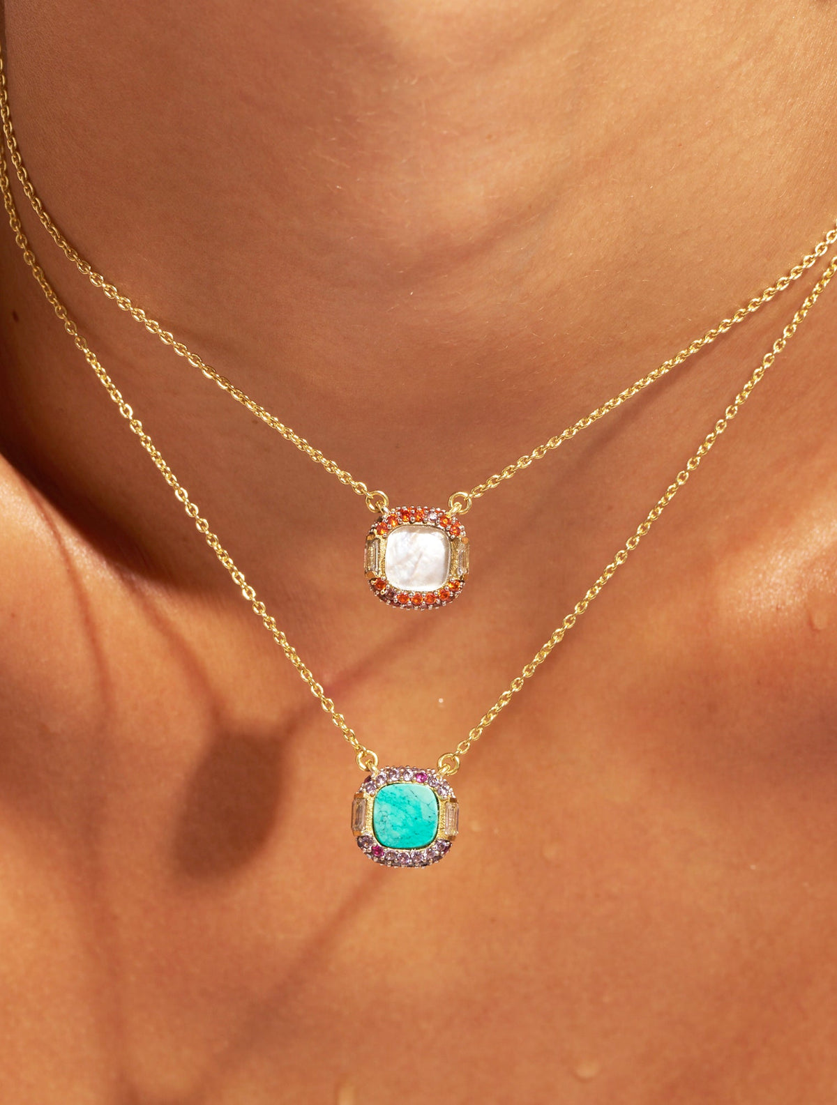Idylle Necklace - Turquoise - alternate view
