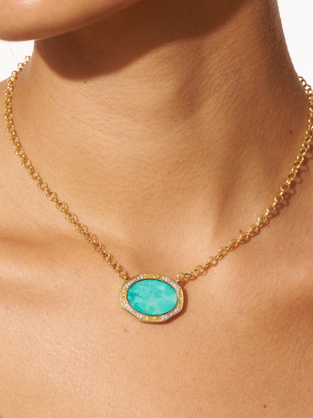 Sinaï Necklace - Turquoise - alternate view