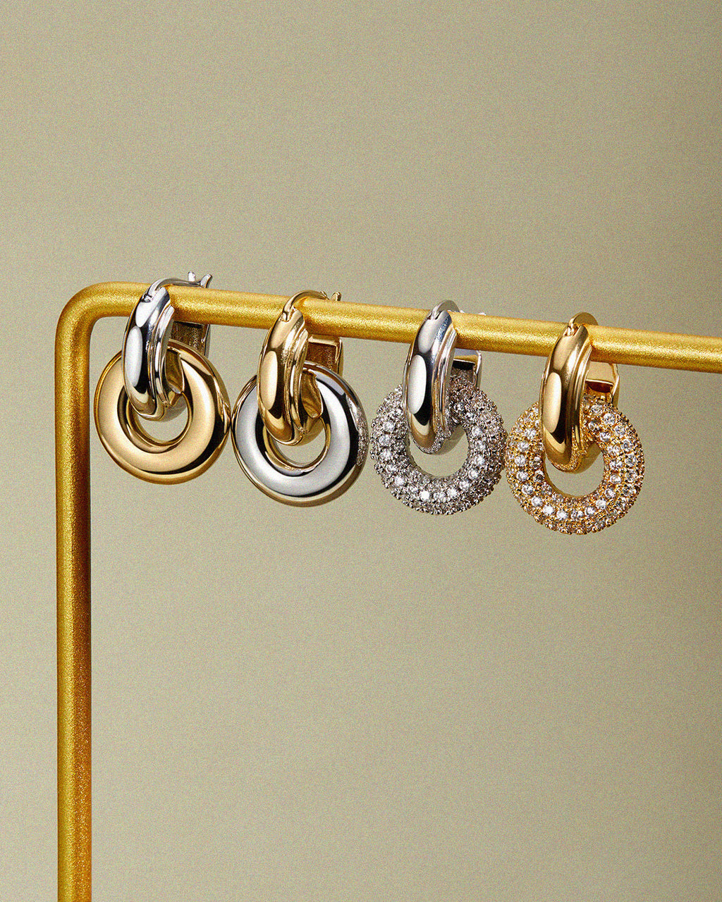 Two-Tone Interlock Hoops — another angle