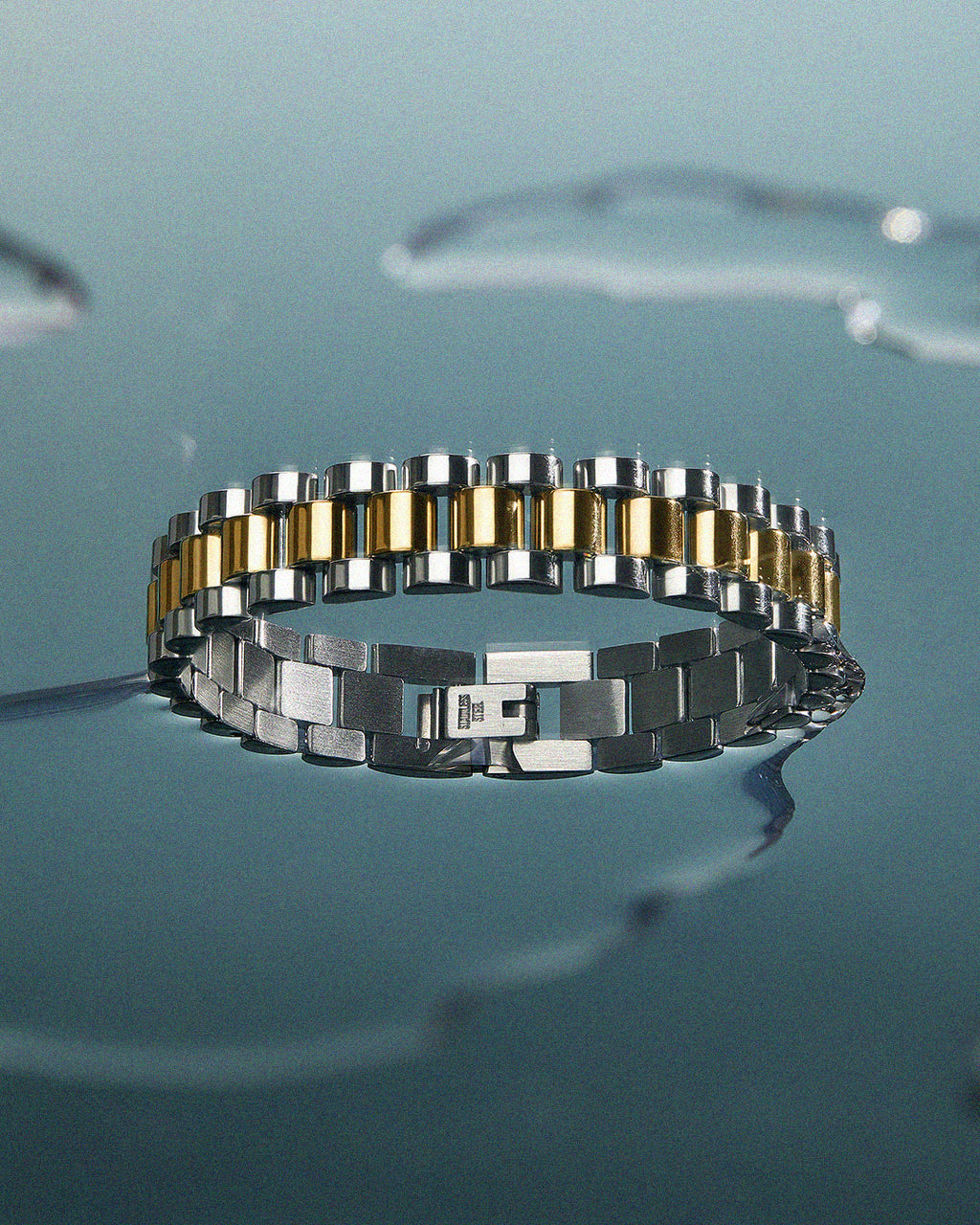 Two-toned Timepiece Bracelet — detail view