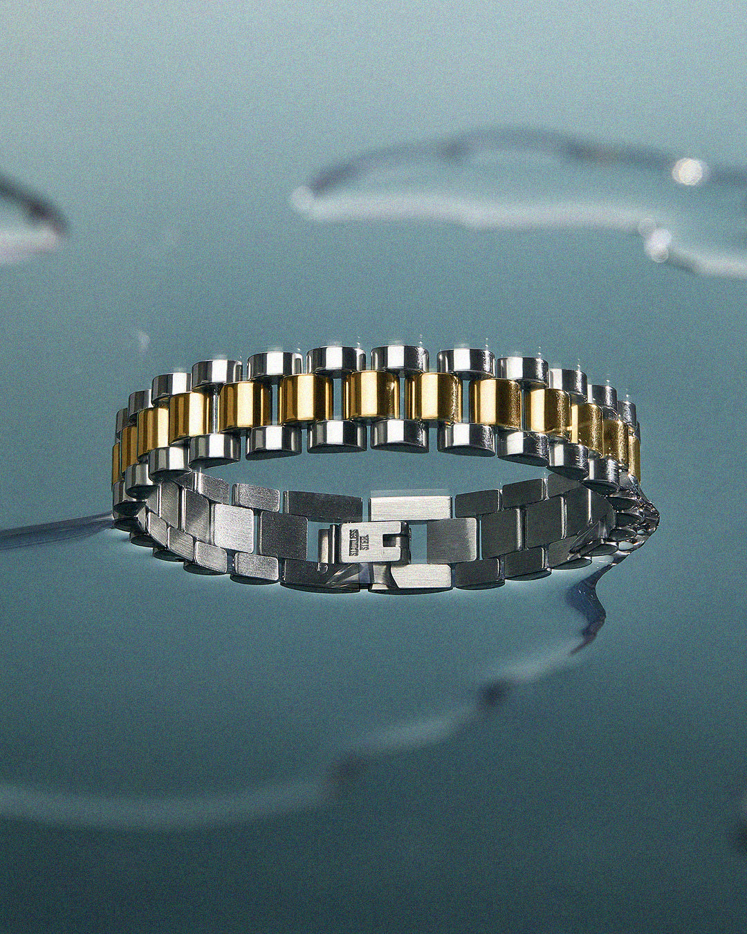 Two-toned Timepiece Bracelet — detail view