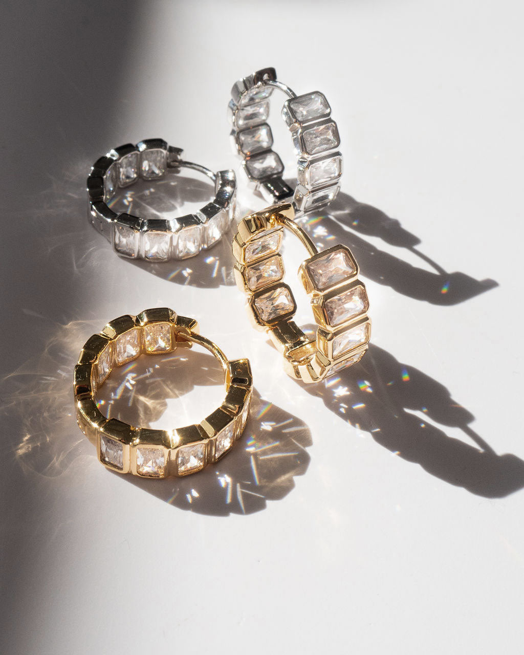 Bianca Bezel Hoops — detail view 2