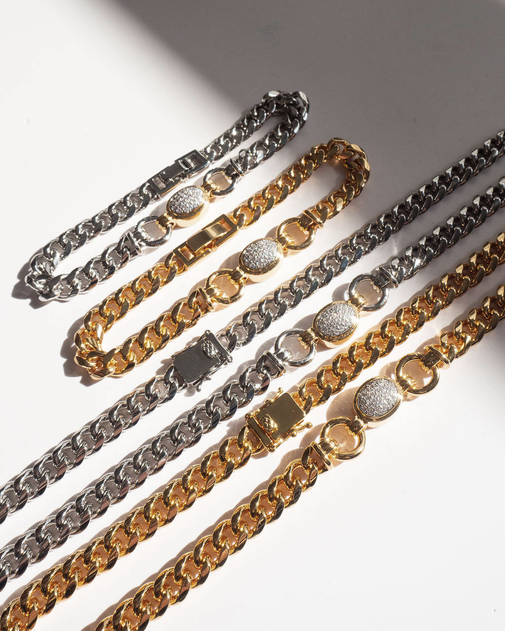 Pavé Oval Link Bracelet — alternate view 2