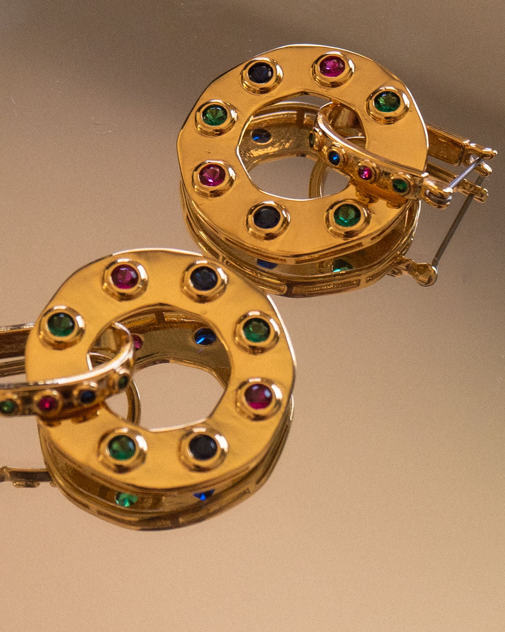 Royale Stone Statement Earrings — another angle