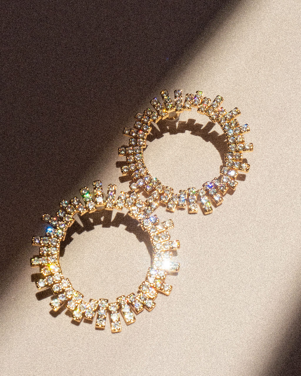 Pavé Ray Earrings — another angle