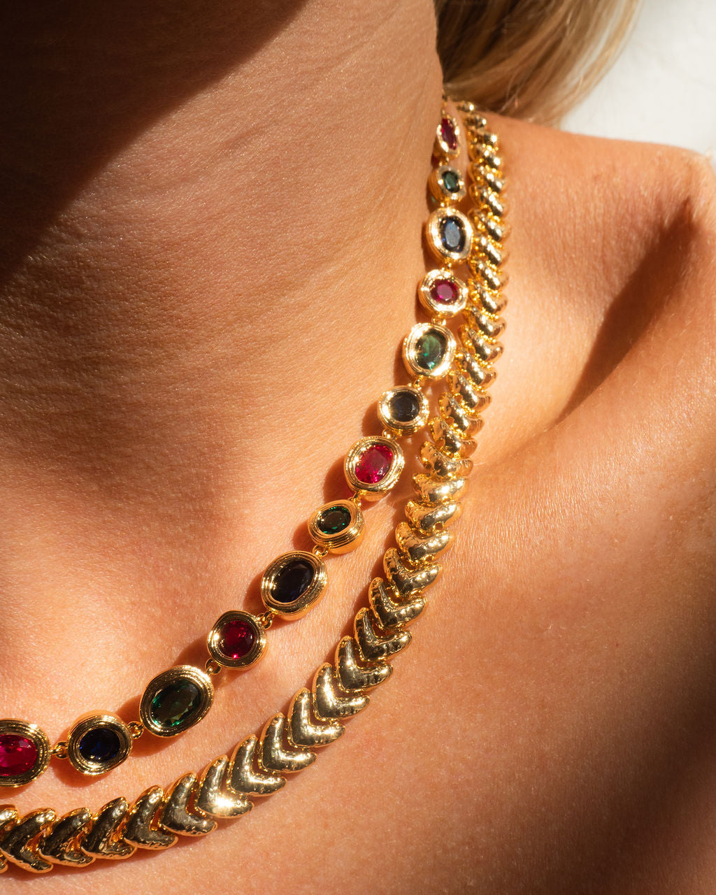 Royale Stone Tennis Necklace — alternate angle