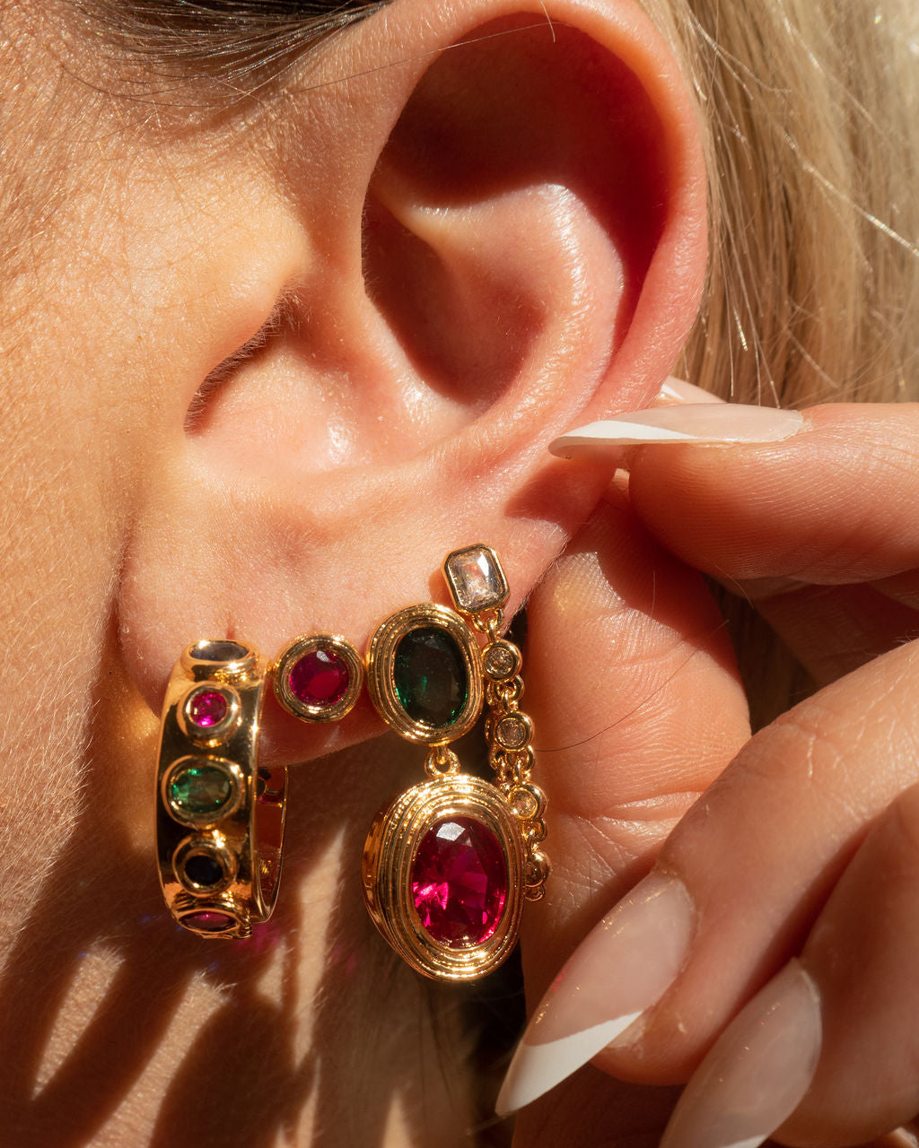 Chloe Chain Studs — alternate view 2