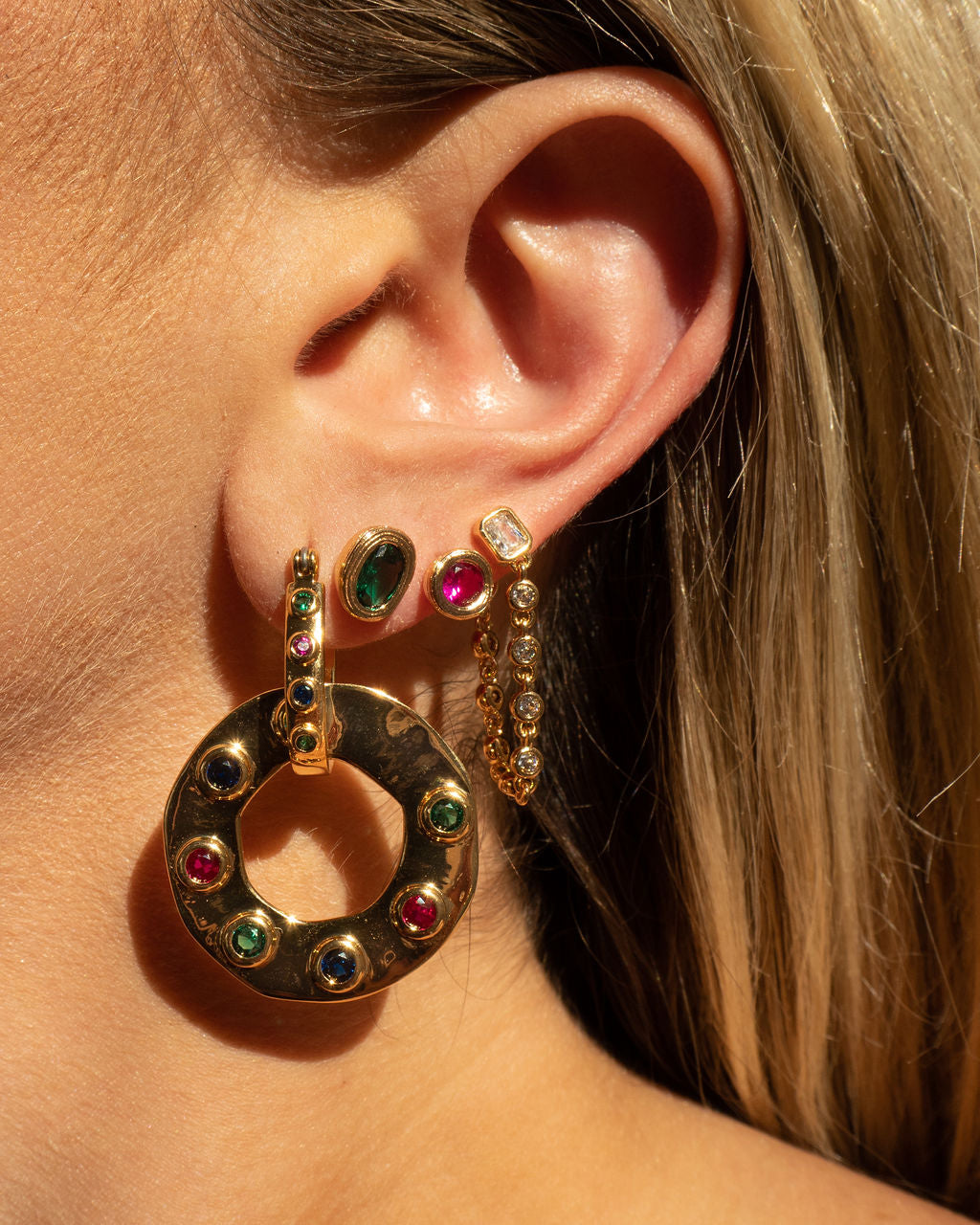 Royale Stone Statement Earrings — alternate view 2