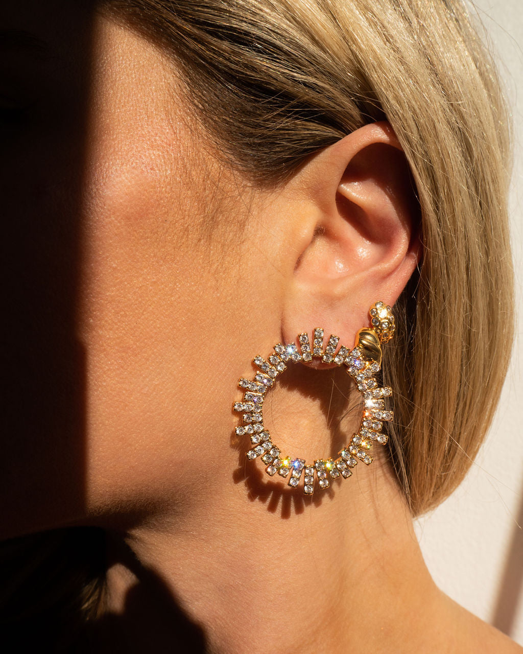 Pavé Ray Earrings — detail view