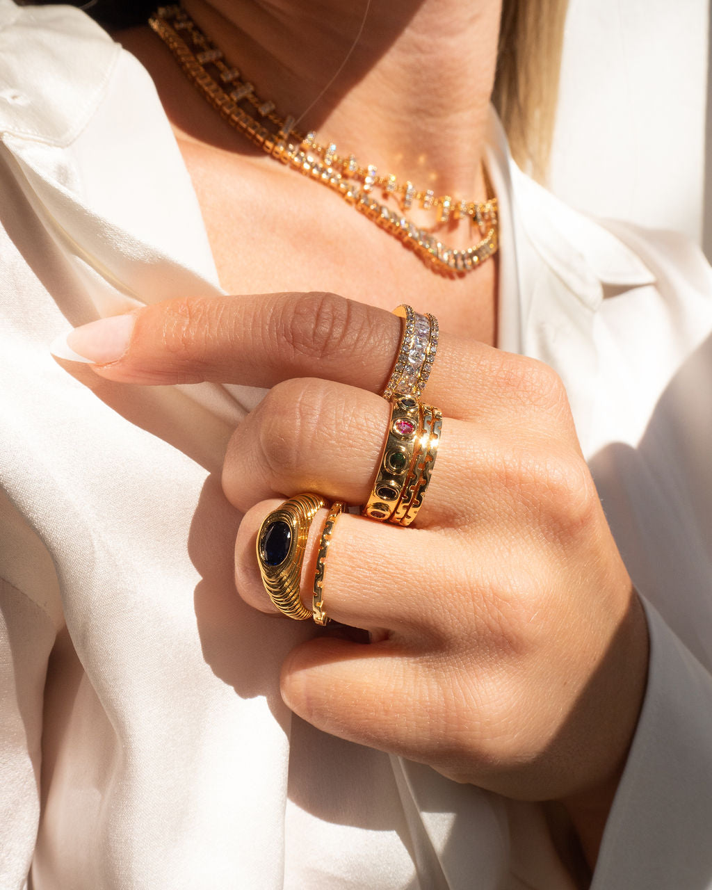 Chloe Chain Ring Set — alternate view 2