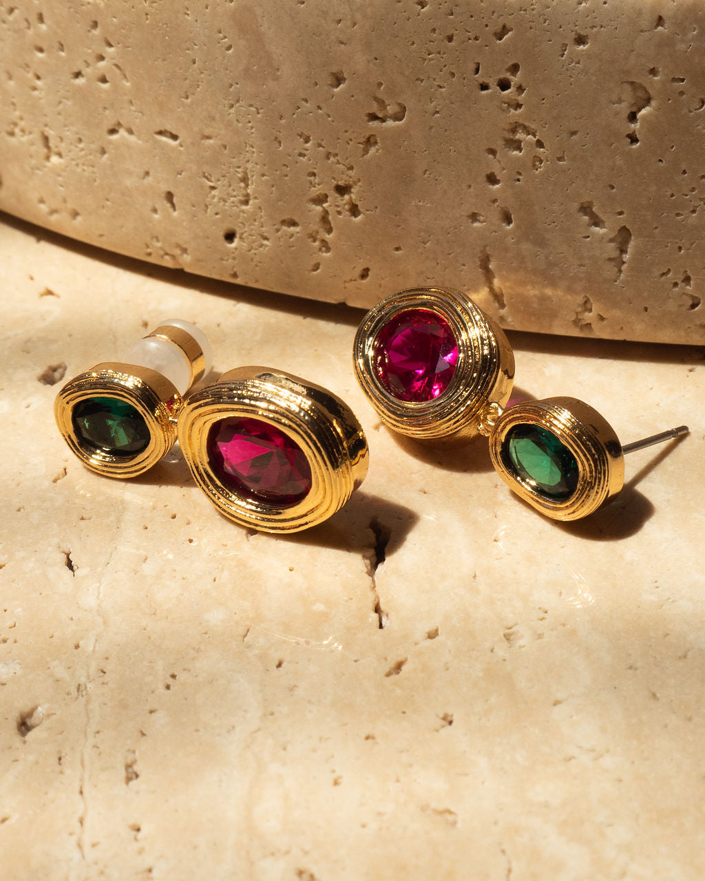 Royale Stone Drop Studs - Earrings — detail view