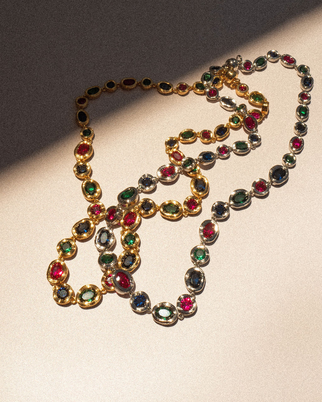 Royale Stone Tennis Necklace — another angle