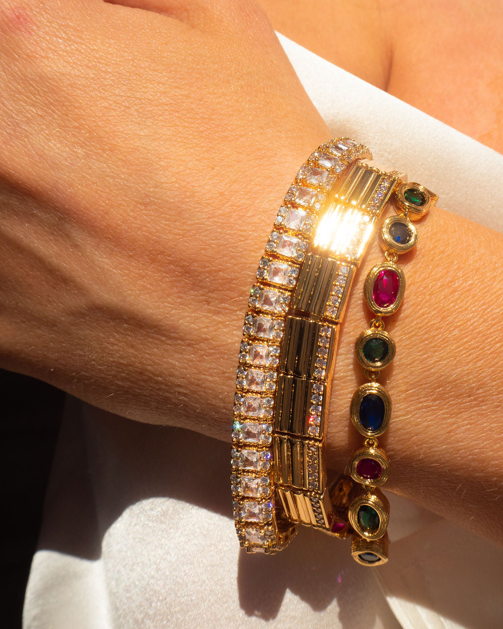 Royale Stone Tennis Bracelet — detail view