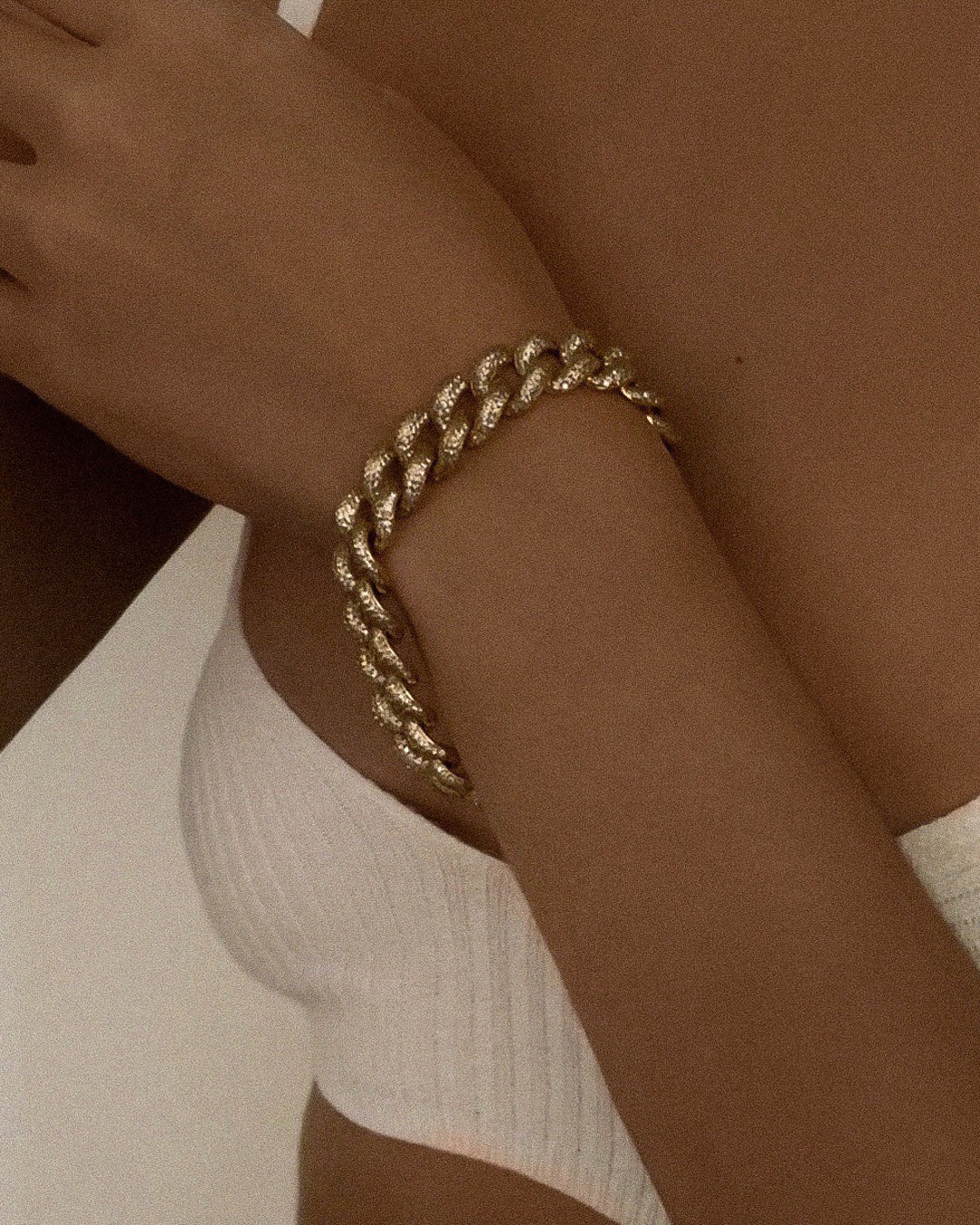 Pavé Cuban Link Bracelet - Silver — detail view