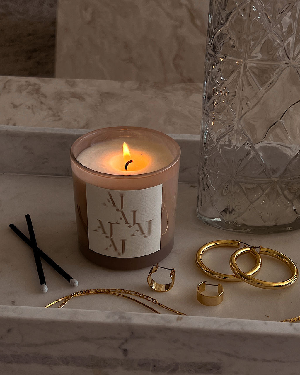 The Luv Aj Candle — another angle