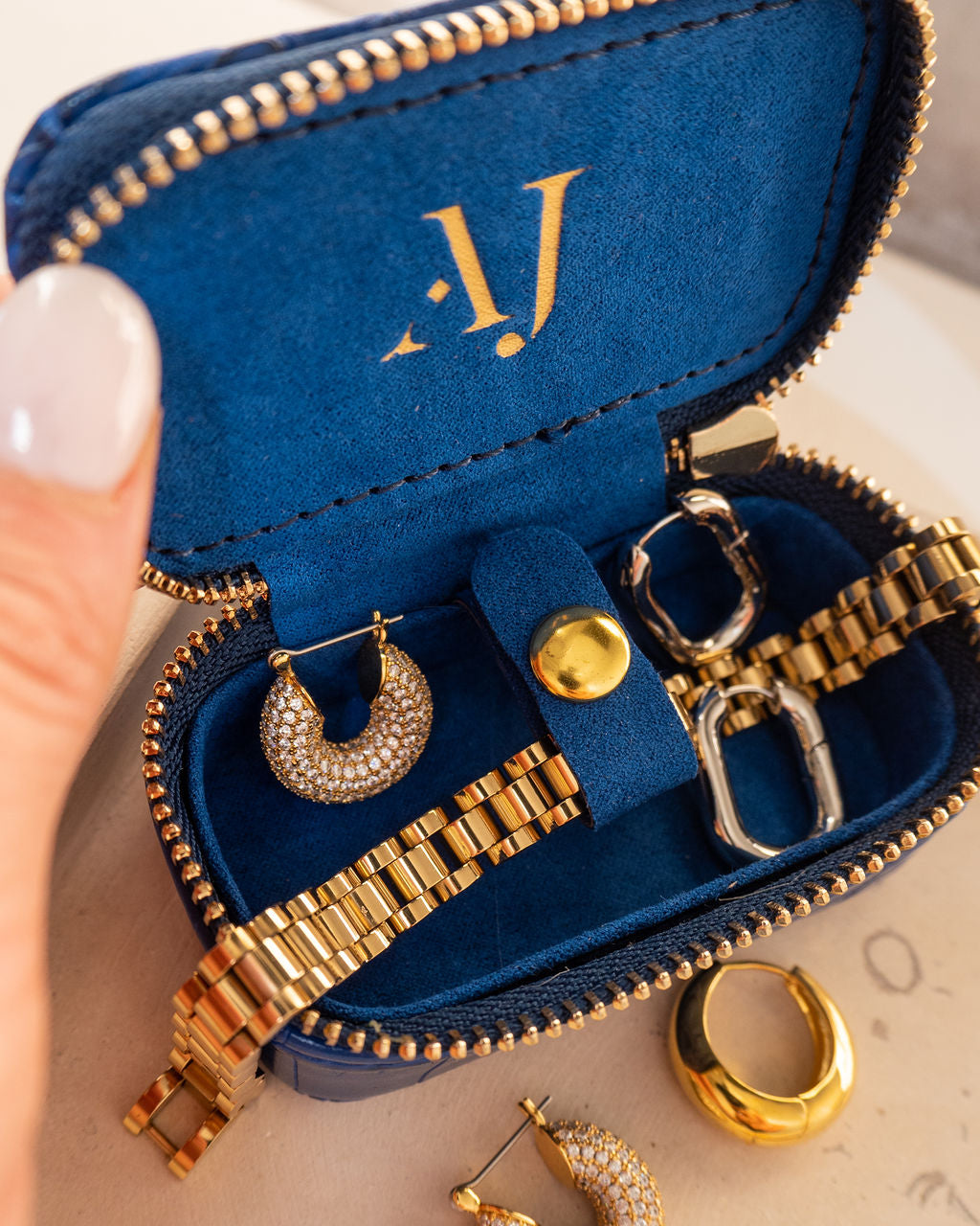The Luv Aj Mini Jewelry Case — alternate angle