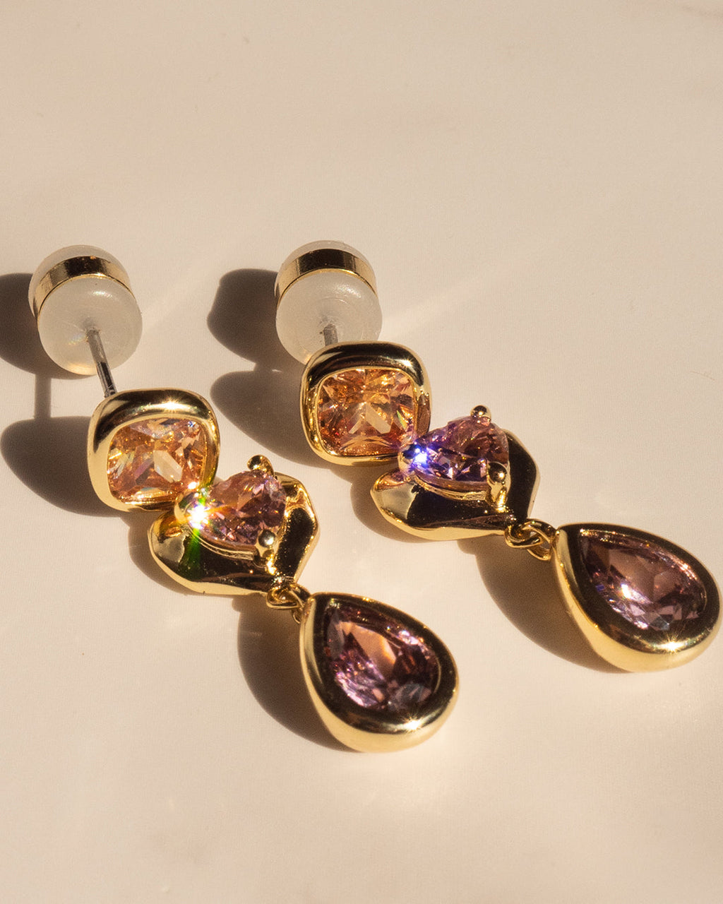Heart Stone Studs - Earrings — alternate view 2