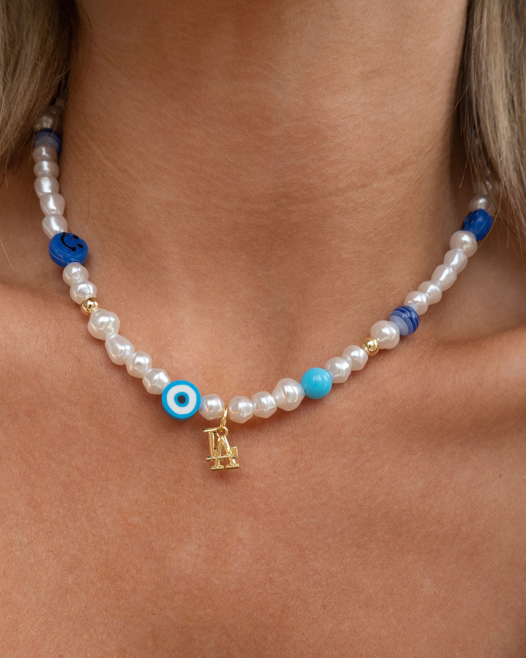 MLB Pearl Charm Necklace — detail view 2