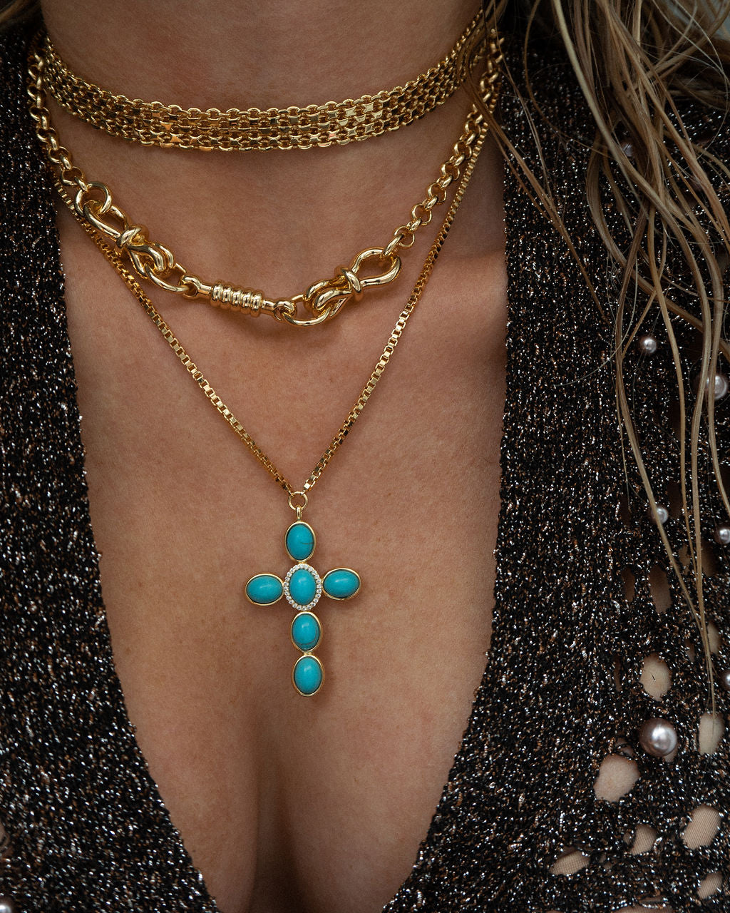Horsebit Necklace - Silver — alternate view