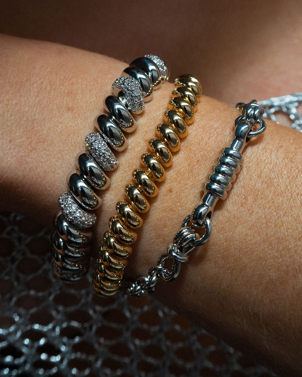 Horsebit Bracelet - Silver — another angle