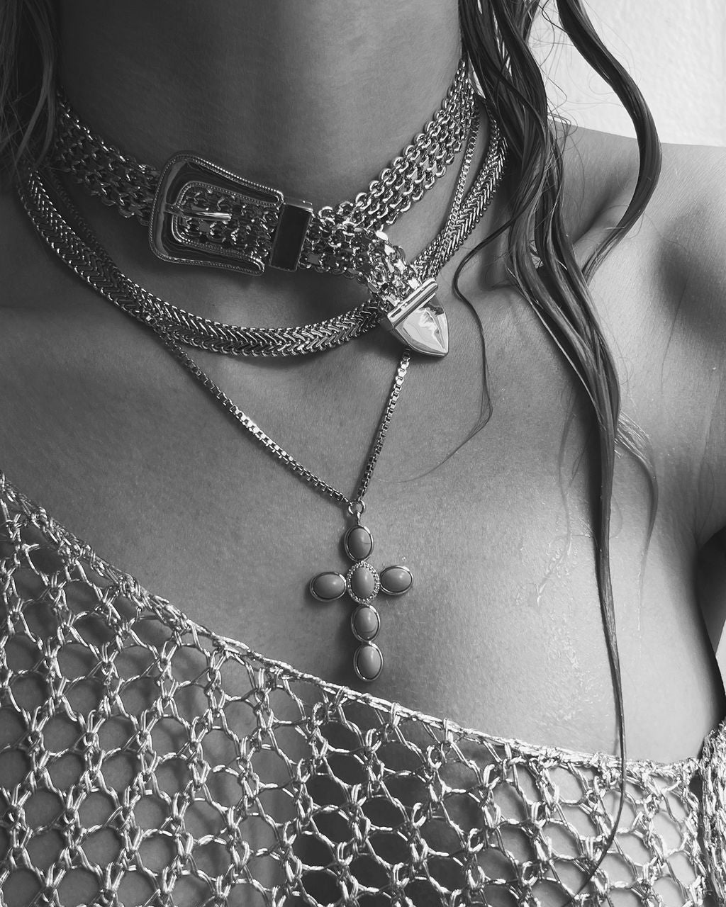 Domenico Chain Necklace - Silver — another angle