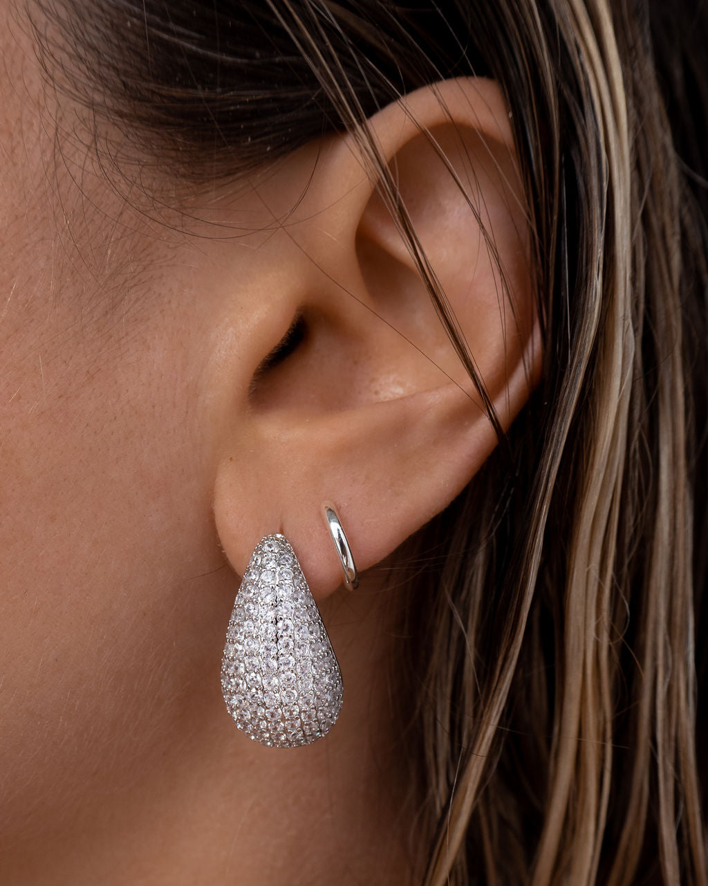 Pavé Gia Earrings — another angle