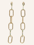 Rheya Earrings - Zircons Turquoises - front view