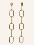 Rheya Earrings - Green Zircons - front view