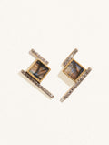 Kara Earrings - Labradorite - front view