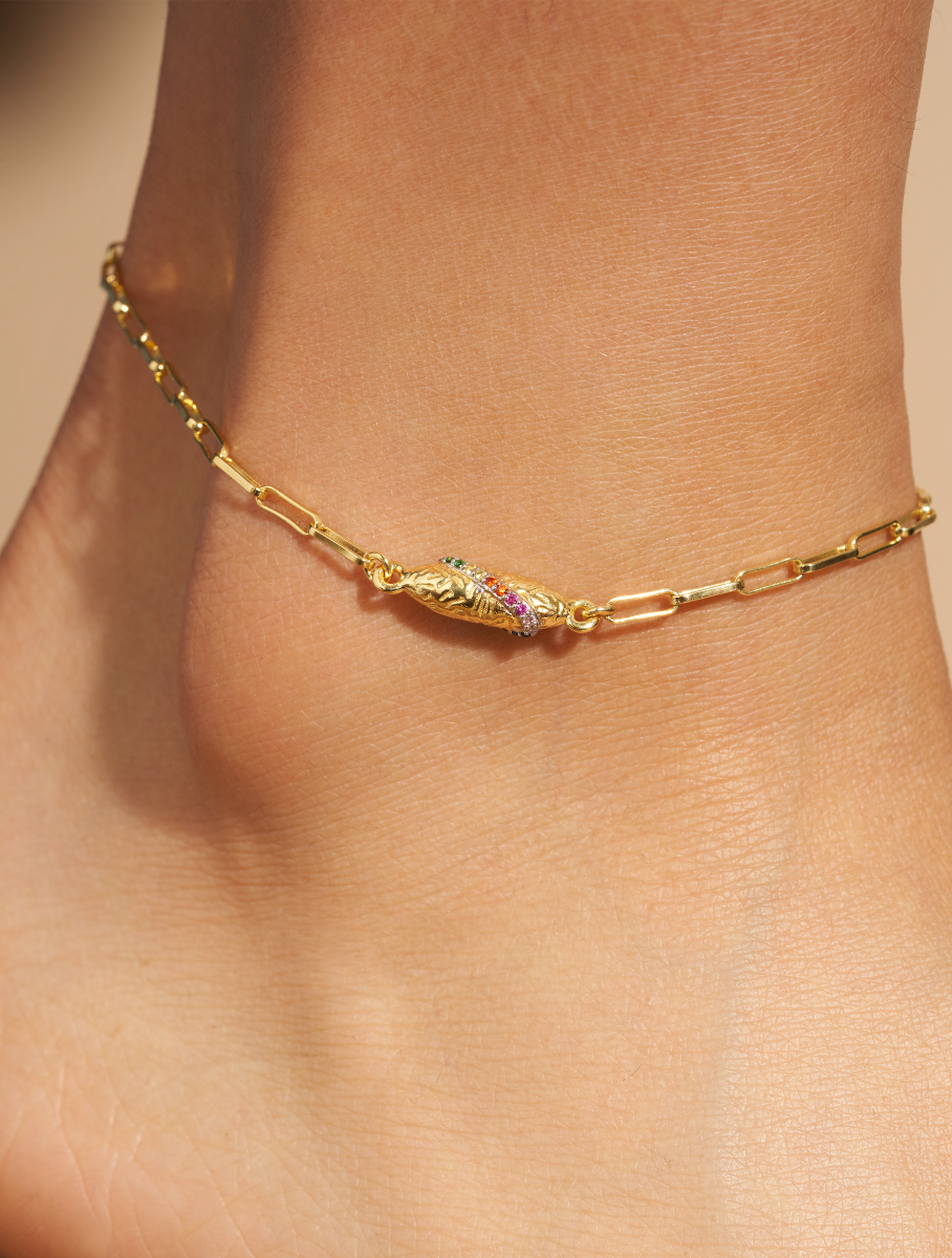 Of Bracelet - Ankle Rheya - Multicoloured - detail view