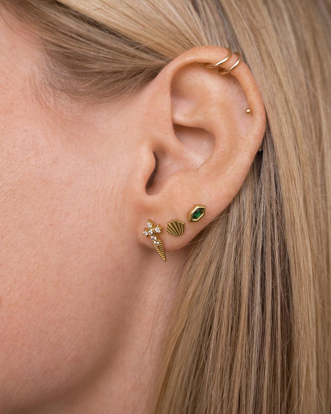 Cross Studs - Earrings — detail view
