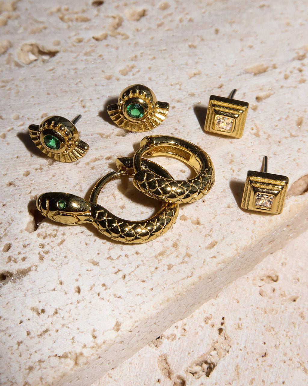 Serpent Huggies - Earrings — alternate view 2