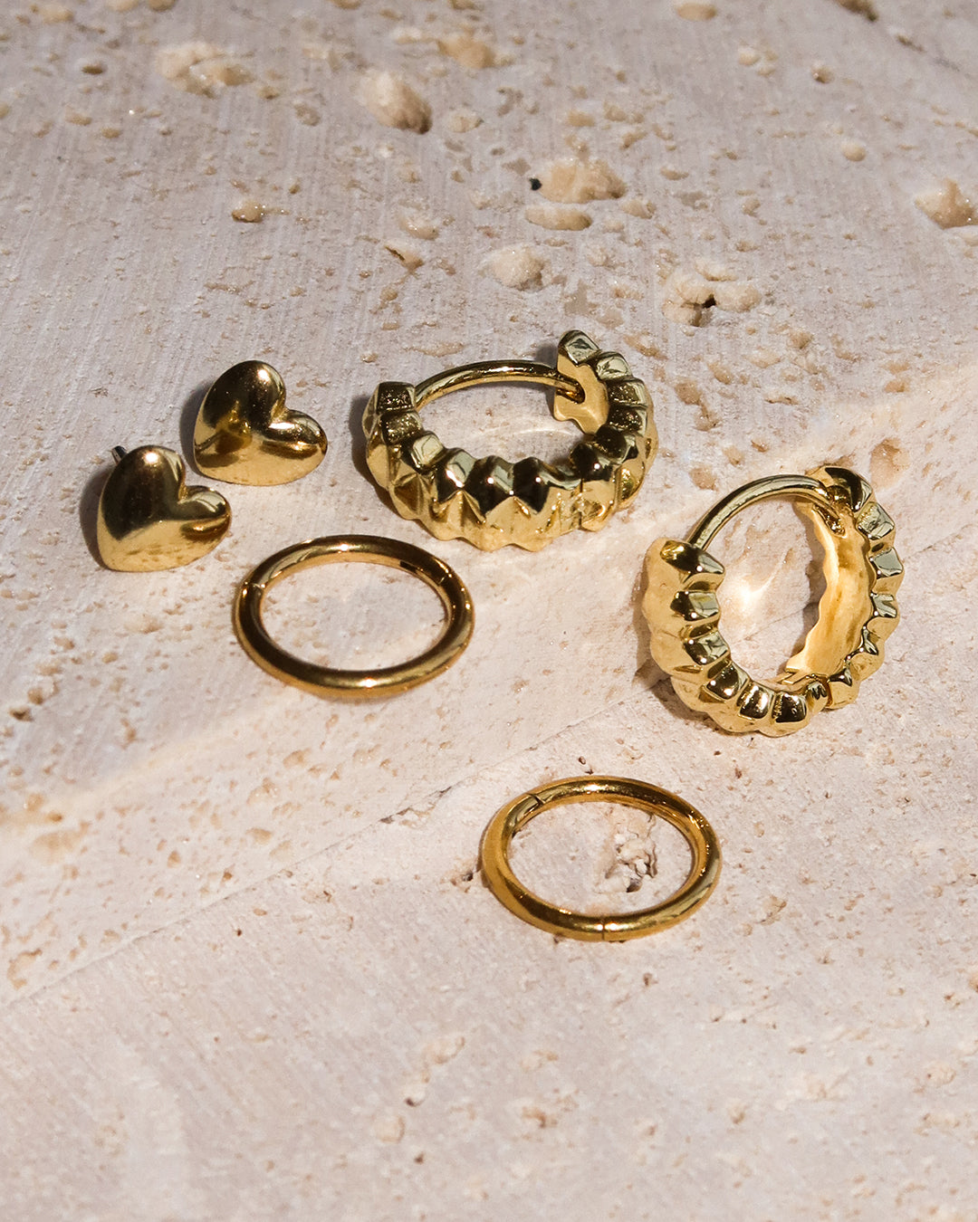 Puffy Heart Studs - Earrings — another angle
